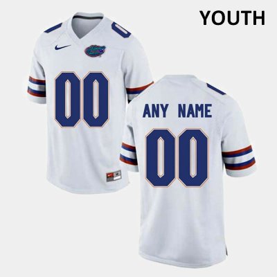 Youth Florida Gators #00 Customize NCAA Nike White Limited Authentic Stitched College Football Jersey LNK3662OG